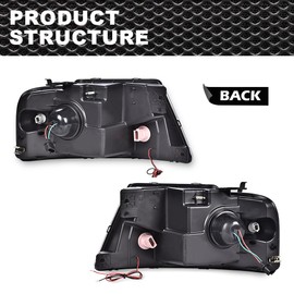 ANDPLAY LED DRL Headlights,Compatible with 2006-2008 Lincoln Mark Lt/ 2004-2008 Ford F150(NOT Compatible with 2004 F150 Heritage/Flareside Beds Models),Clear lens Chrome Housing Amber Reflector