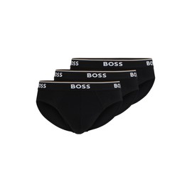 BOSS Men's Power Briefs Briefs Cotton Stretch Pack of 3, Black 001