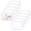 10 Pcs Clear Travel Toiletry Bags with Zippers, 7.5 x
