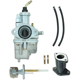 Carburetor fit for Yamaha Breeze 125 1989-2004 Grizzly 125 YFM125 YFM125G Carb 2004-2013 with Intake Manifold Boot/Fuel Valve Petcock Switch