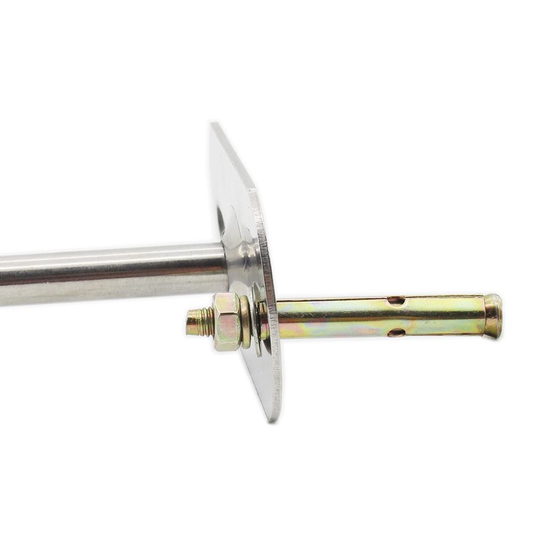 2 Pack Ceiling Mount Bracket, Stainless Steel Wardrobe Pipe Bracket