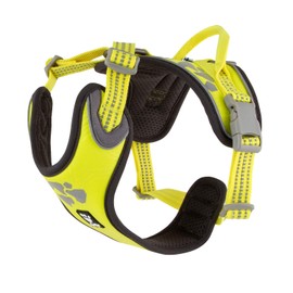 Hurtta Weekend Warrior Dog Harness for Large Dogs, Neon Yellow, 80-100 cm