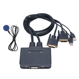 USB KVM Switch 2 Ports Wired HD Multimedia Interface KVM Switch for Home Entertainment Office21UDB