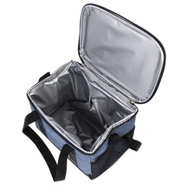 BIUDECO Thermal Insulated Lunch Bag Portable Food Container for Camping Picnic Travel Easy to Clean with Side Pockets for Utensils Drinks