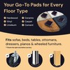 CasterMaster Non-Slip Furniture Pads - 5x5 in Black, 4 Pack