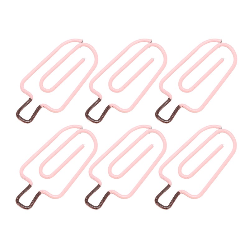 100PCS Ice Cream Paper Clips Metal Funny Cute Paper Clamp