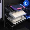 Bright Stone Acrylic Keyboard Display Stand,Mechanical Keyboard Storage Rack,Multilayer Acrylic