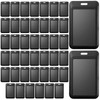 40 Pack Black Hard Plastic ID Badge Holder with Clear