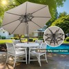 FLAME&SHADE 9ft Patio Umbrella - 2 Tiers Outdoor Umbrella with