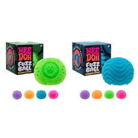 Schylling NeeDoh Fuzz Ball, Flower Power & Wonder Waves - One Per Pack, Color May Vary, Sensory Toy with a Velvet Texture and Soft Cloud Squish - Pattern You Can See and Feel - Ages 3 and Up:_Wonder Waves 