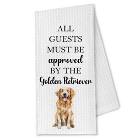 OTOUO Golden Retriever Kitchen Towels, Golden Retriever Lover Gifts Dish Tea Towels for Kitchen, Golden Retriever Decor Hand Towels for Bathroom, Dog Lover Mom Gifts for Women, 16x24 Inch