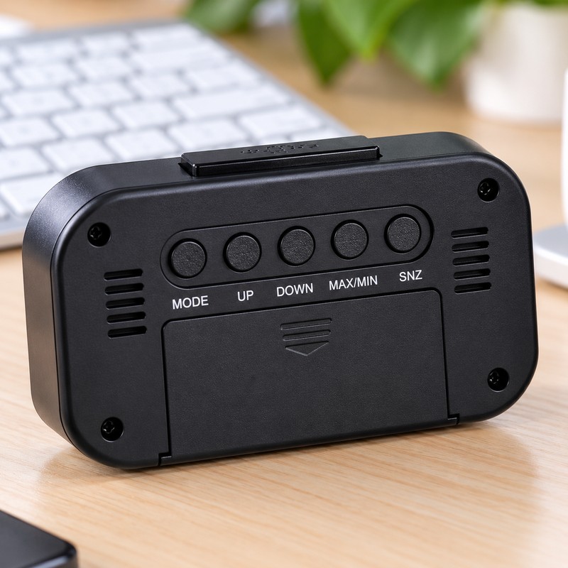 Digital Weather Station Alarm Clock for Bedside Use – Color