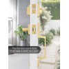 EHOMEWARE Gold Front Door Handle Set, Brass Heavy Duty Square