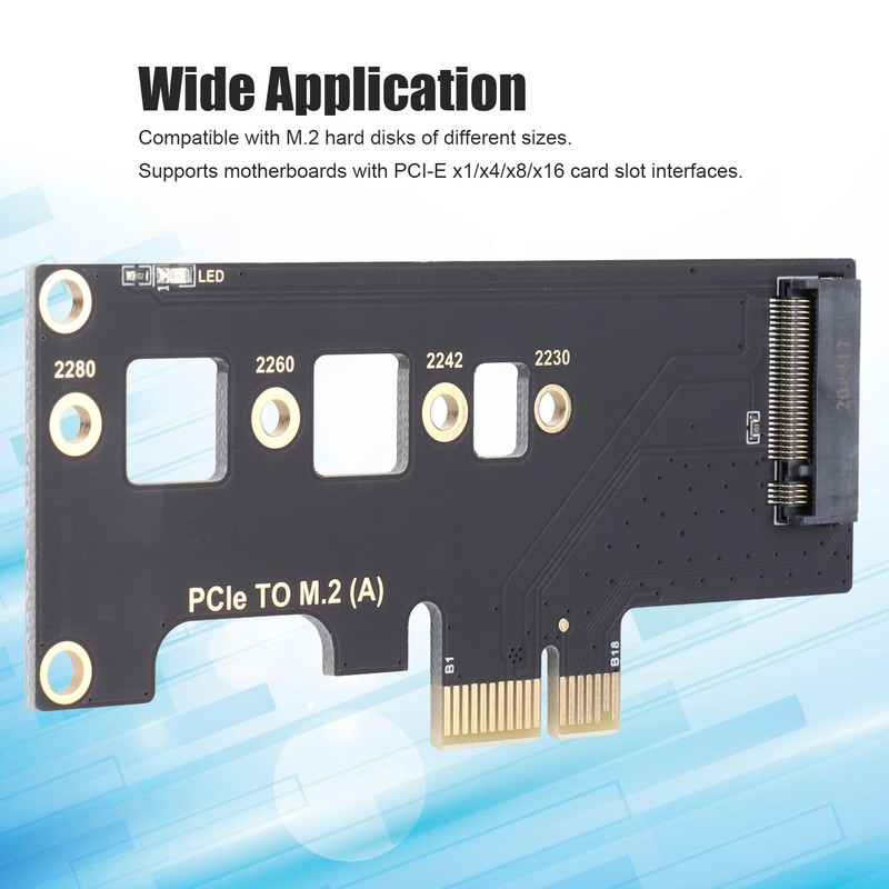 PCIE to M.2 Converter Adapter Module Board SSD Support PCIEx1/x4/x8/x16