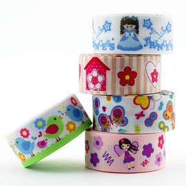 Summer-Ray 25 on (5 x 5 Metres) Grosgrain Ribbon 7/8" (22mm) The Fantasy 5 Assorted Designs Value Pack
