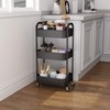 3-Tier Rolling Utility Cart with Caster Wheels,Easy Assembly, for Kitchen,