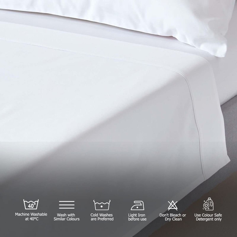 MistyMorning Flat Sheet, Soft & Premium quality Bedding & Linen,
