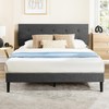 Mellow Nola Upholstered Platform Bed Frame with Button Tufted Headboard