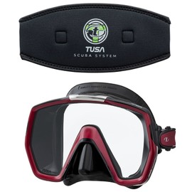 Tusa M1001QB Freedom HD Silicone Diving Mask - Black w/TUSA Mask Strap Cover
