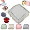 FeBohao Sandwich Container with Lid Plastic Snack Box Reusable Snack