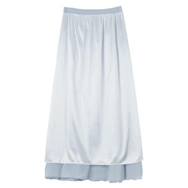 Women's Chiffon Long Skirt Beach Skirt Maxi Skirt Chiffon Skirt Women's Skirt for Summer Beach Everyday Party Skirt Length 90 cm / 100 cm - Plain, baby blue (skirt length 100cm)