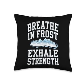 Ice Bath and Cold Shower Wellness Cold Therapy Recovery Tee Throw Pillow