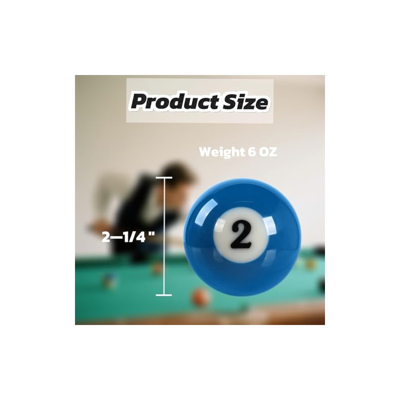 Sinkkuma Billiard Nine-Ball,Standard Set 10 Pool Table Balls, 2-1/4 inch