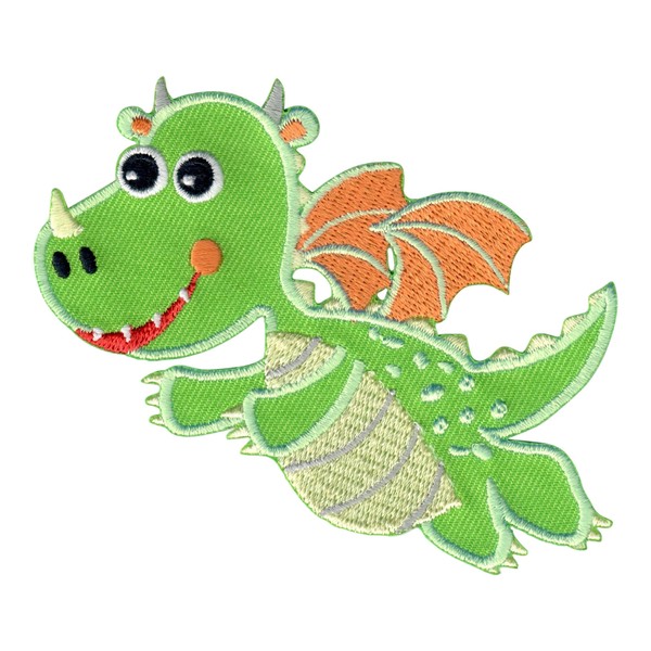 PatchMommy Drache Patch Aufnäher Applikation zum Aufbügeln Bügelbild - für