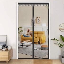 Magnetic Screen Door - Patio Screens for Outside, Mesh Door with Magnets, Pet Friendly, Custom Size