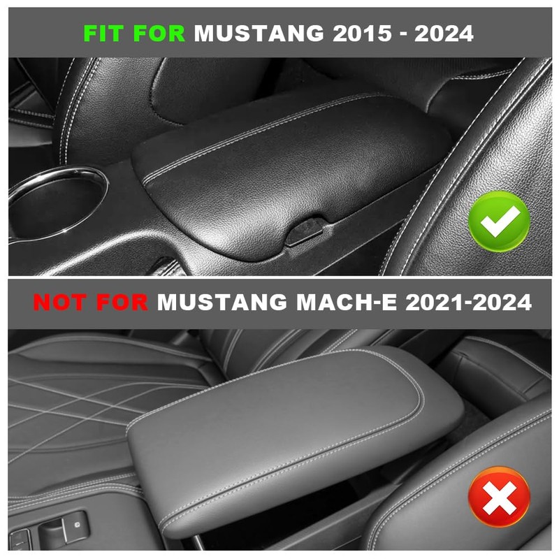 DEYTOP Center Console Cover for Mustang Accessories 2025 2015-2024 Armrest