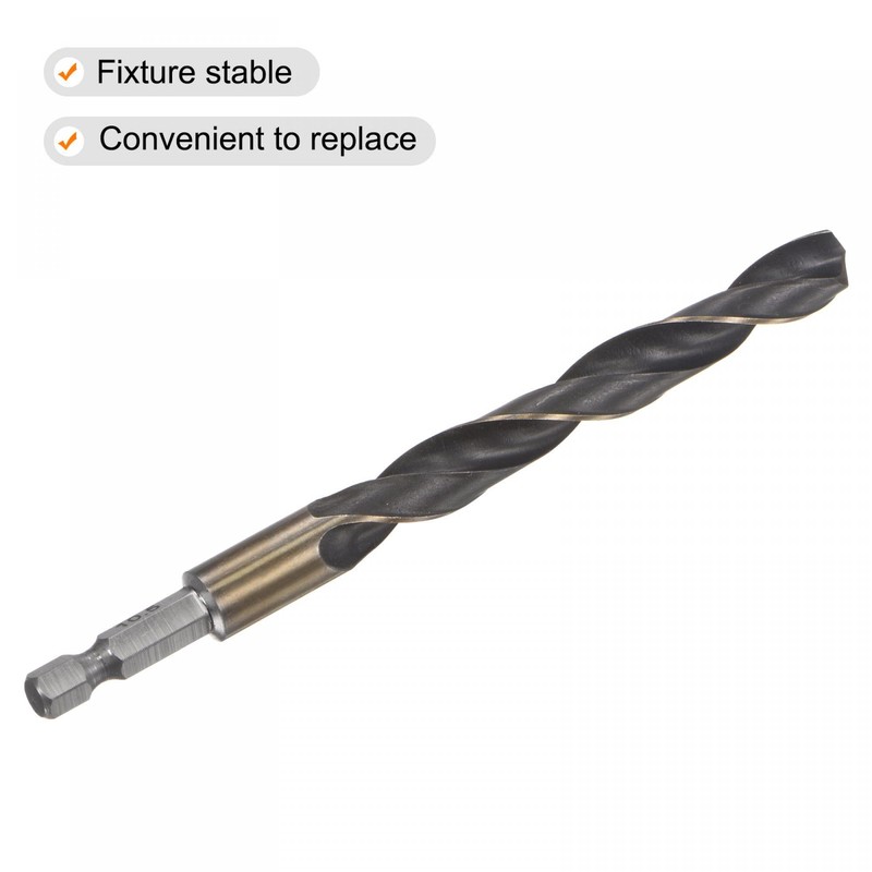 sourcing map High-Speed Steel Spiral Drill Bit 10.5 mm Diameter
