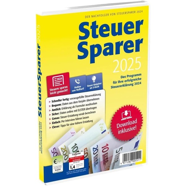 LIDL STEUER 2025 für Steuererklärung 2024 am PC ELSTER klar