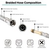 32-Inch Bathroom Kitchen Faucet Connector Braided Stainless Steel Supply Hose