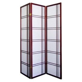 ORE International 3 Panel Room Divider - Cherry