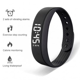 Smart LED Pedometer Bracelet with Vibration Alarm for Daily Activity Tracking – Convenient Wristwear for Everyday Use