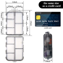 10 Grids Pill Cases Small Pill Organizer Box Weekly Travel Pill Organizer Portable Pocket Pill Case Holder Plastic Waterproof Container Box for Purse Pills Vitamin Fish Oil Daily Travel Use (4 Pieces)