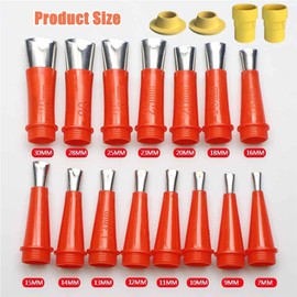 31PCS Caulking Nozzle Tool Kit, Stainless Steel Caulking Finisher Kit with 15 Caulking Nozzle Applicator, 8 Connection Base, 4 Grout Scraper and 2 Brush for Precise Sealing in Kitchen Bathroom