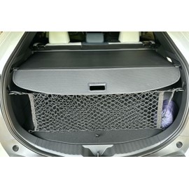 Deluden Retractable Cargo Cover Compatible with Toyota bZ4X 2023 2024 Subaru Solterra 2023 2024 Shield Security Shade Privacy Screen Tonneau Luggage Cargo Trunk Organizers (Carbon Fiber Texture)