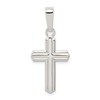 Solid 925 Sterling Silver Polished Cross Pendant (23mm Height x