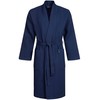 Morgenstern Waffle Pique Men's Bathrobe Blue - blue Plain, size: