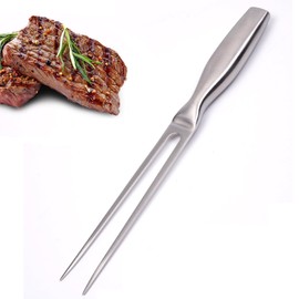Stainless Steel Meat Fork, Durable Stainless Steel Meat Fork with Ergonomic Handle, Anti-Slip Long Handle Meat Fork, for BBQ, Kitchen, Turkey, Roast, and Dinner Parties