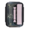 Kai Xin Topper Lunch Box Porta Viandas 3 Divisiones Rosa,azul,