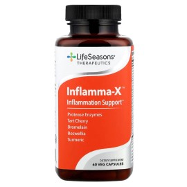 LifeSeasons Inflamma-X - Inflammation Support - Turmeric Boswellia Protease New
