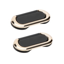 Dreneco 2pcs Hidden Cabinet Handles, Invisible Handles, Cupboard Handles, Wardrobe Handles, Zinc Alloy, Black, 64mm