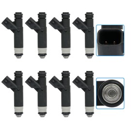 INEEDUP Matched Flow Fuel Injector Parts fit for 04-09 for Ford for E-150 03-09 for Ford for E-250 04-08 for Ford for F-150 04 for Ford for F-150 Heritage,8 Pcs 4 Holes 4L3E-9F593-B4C Injectors