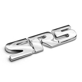 Lyxheth 3D SR5 Metal Emblem, Tailgate Emblems, Car Side Fender Rear Tailgate Decal, Universal Car Decor Accessories Fender Trunk Decorative Badge Stickers for Vehicle Exterior (SR5 Silver, 1PCS)