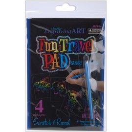 Royal and Langnickel Rainbow Foil Engraving Art Fun Travel Pads - Safari Animals,RAINPAD-103