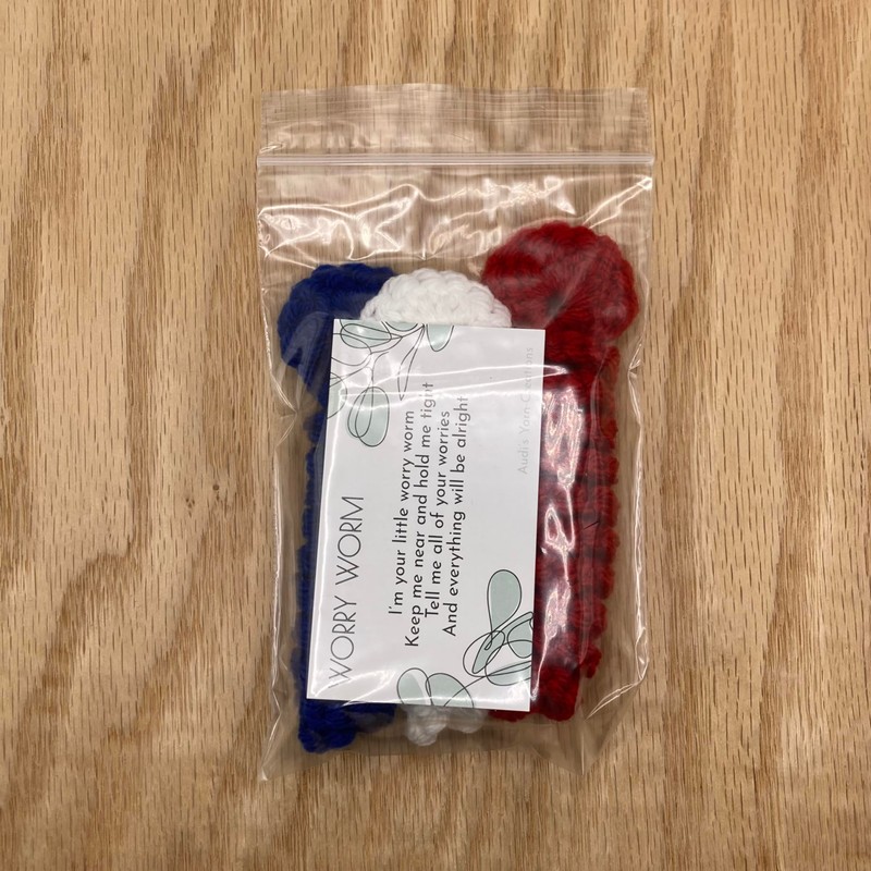 Worry Worm 3-Pack, to Celebrate Independance Day!