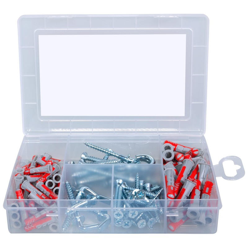 fischer Meister-Box DuoPower Dowel Box with 133 Screws, Hooks and