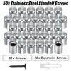 50PCS 1/2 x 3/4 Inch Stainless Steel Standoff Screws, Metal